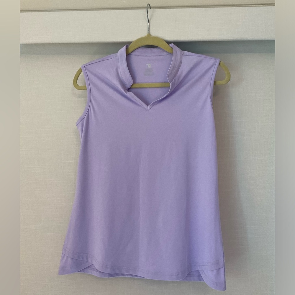 Jinshi Lavender Women’s Short Sleeve Polo Shirt- Small